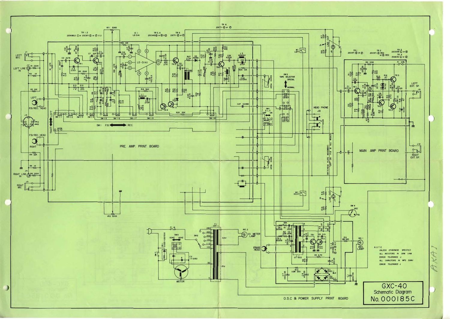 Akai GXC 40 Schematic