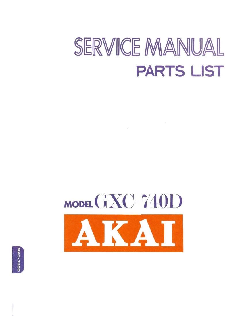 Akai GXC 740 D Service Manual