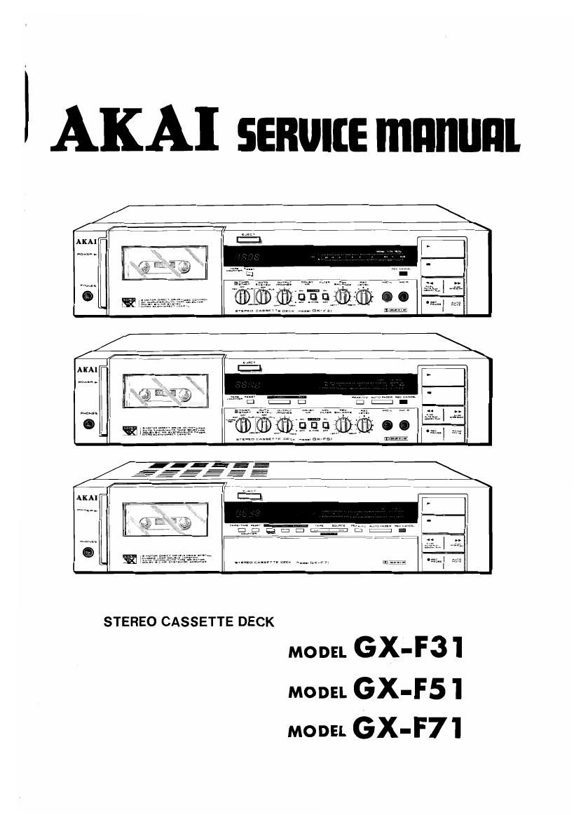 Akai GXF 31 Service Manual
