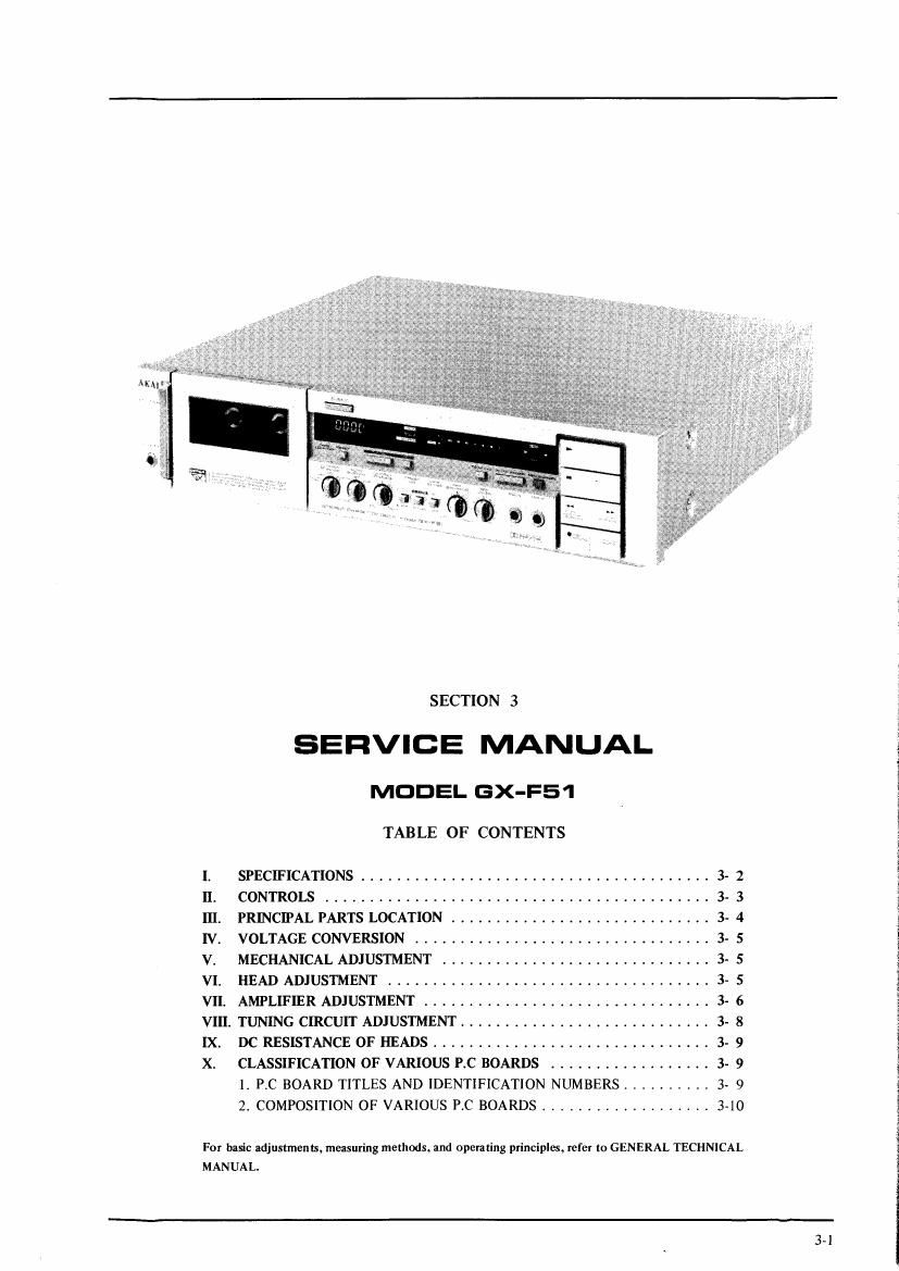 Akai GXF 51 Service Manual 2