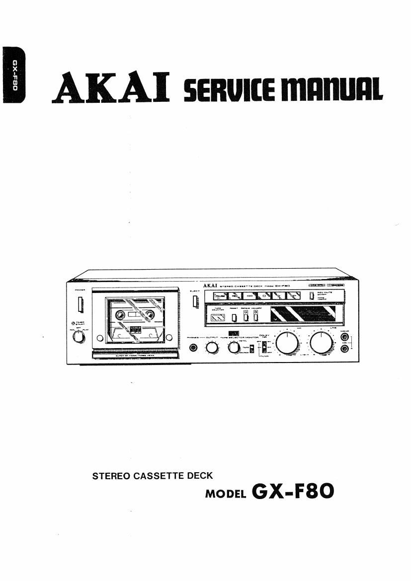 Akai GXF 80 Service Manual
