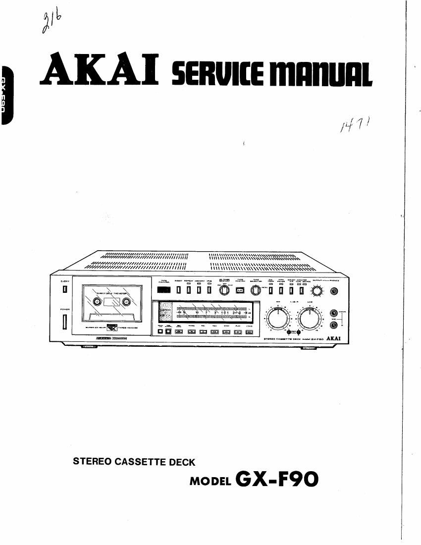 Akai GXF 90 Service Manual