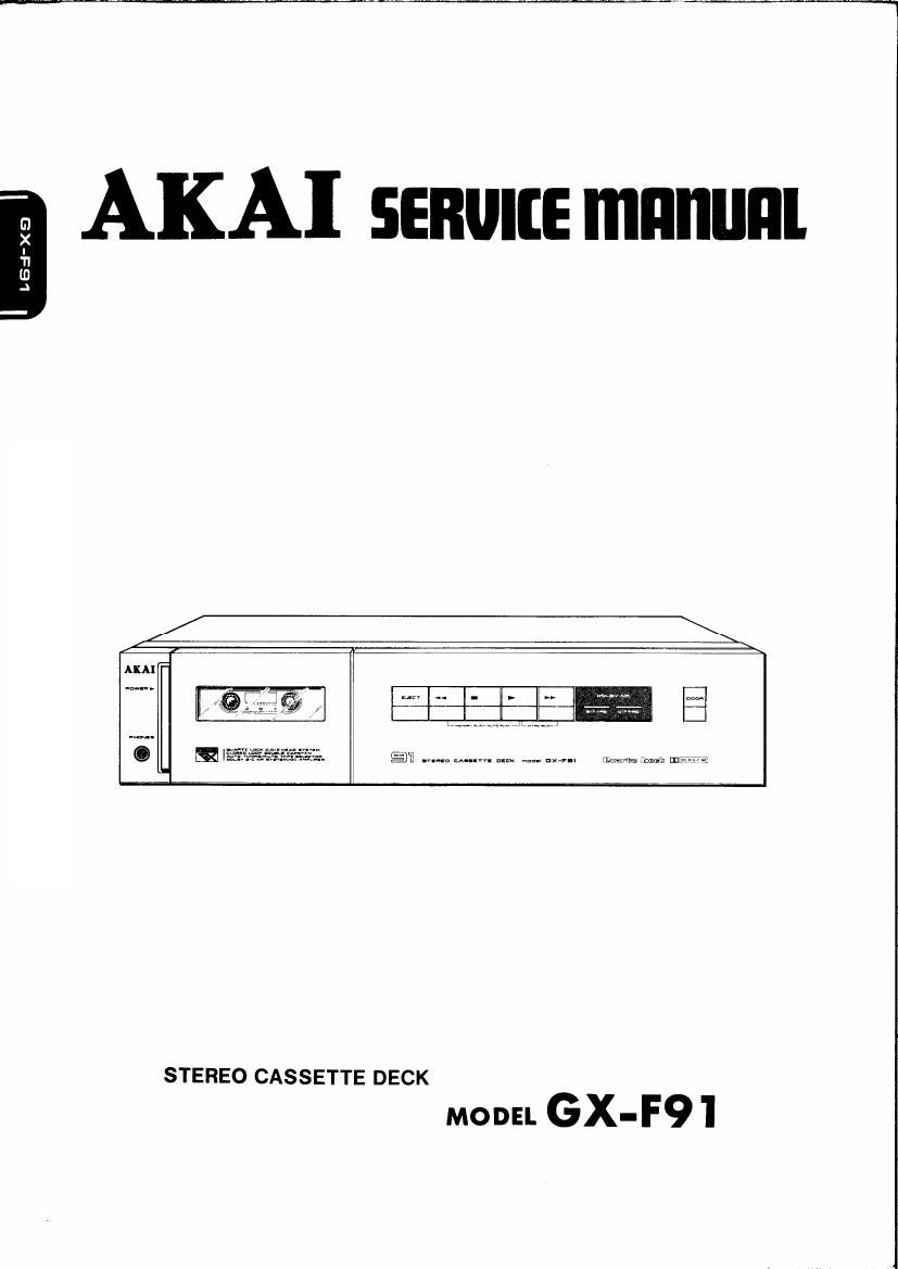 Akai GXF 91 Service Manual