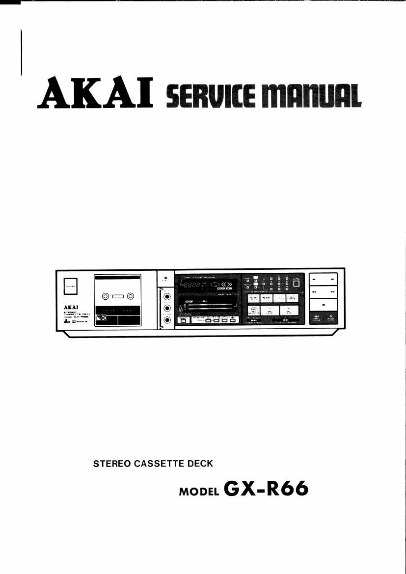Akai GXR 66 Service Manual