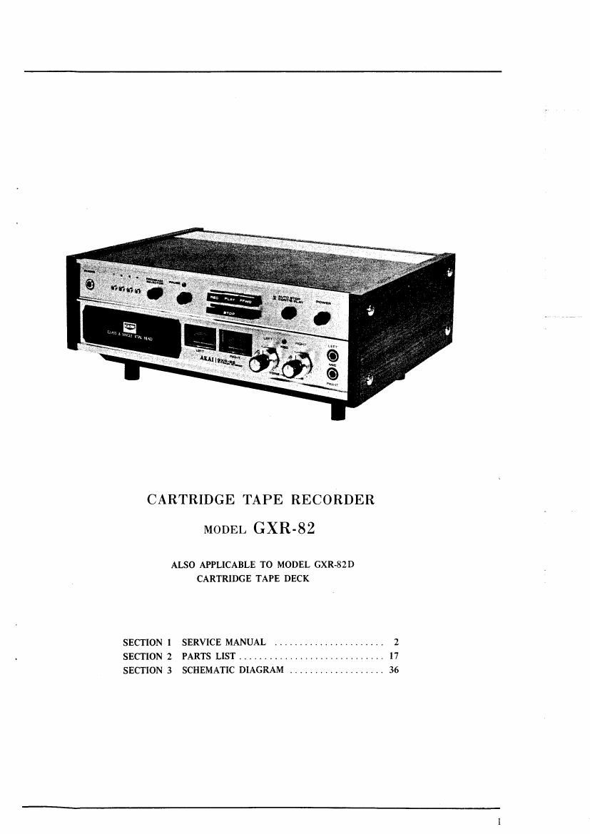 Akai GXR 82 Service Manual