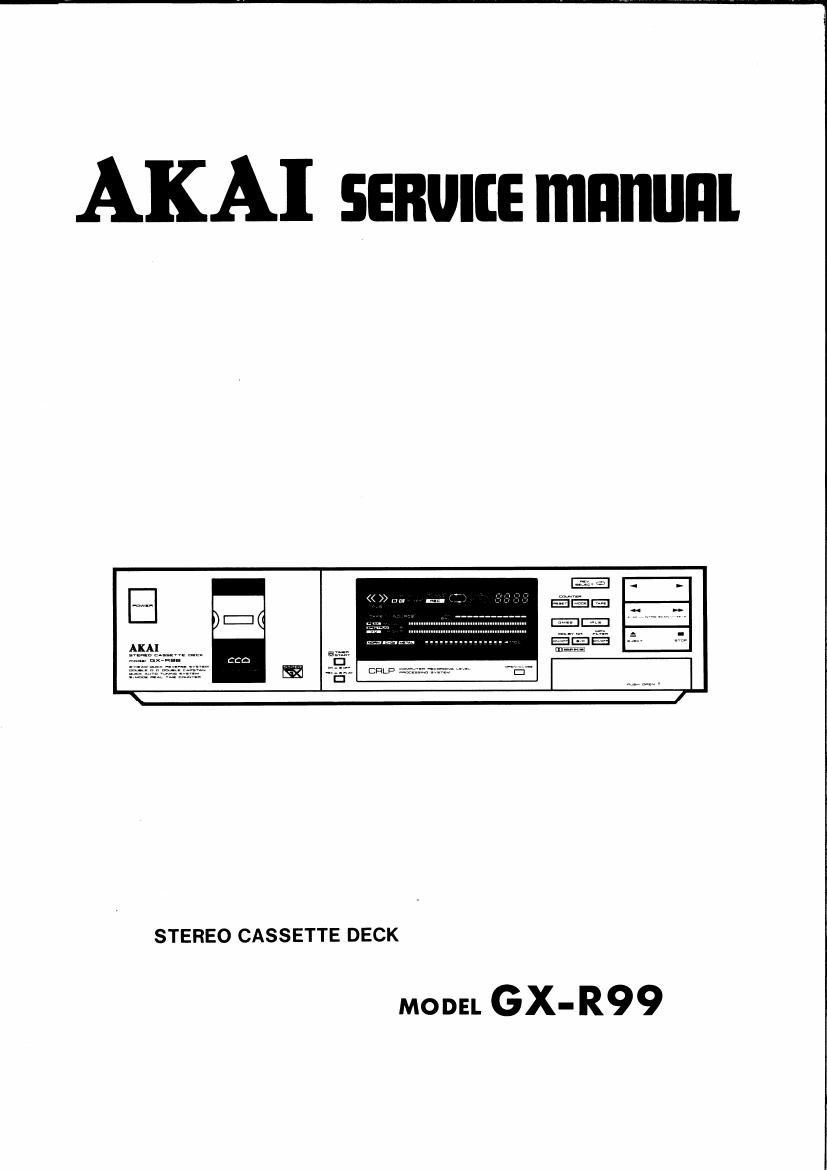Akai GXR 99 Service Manual