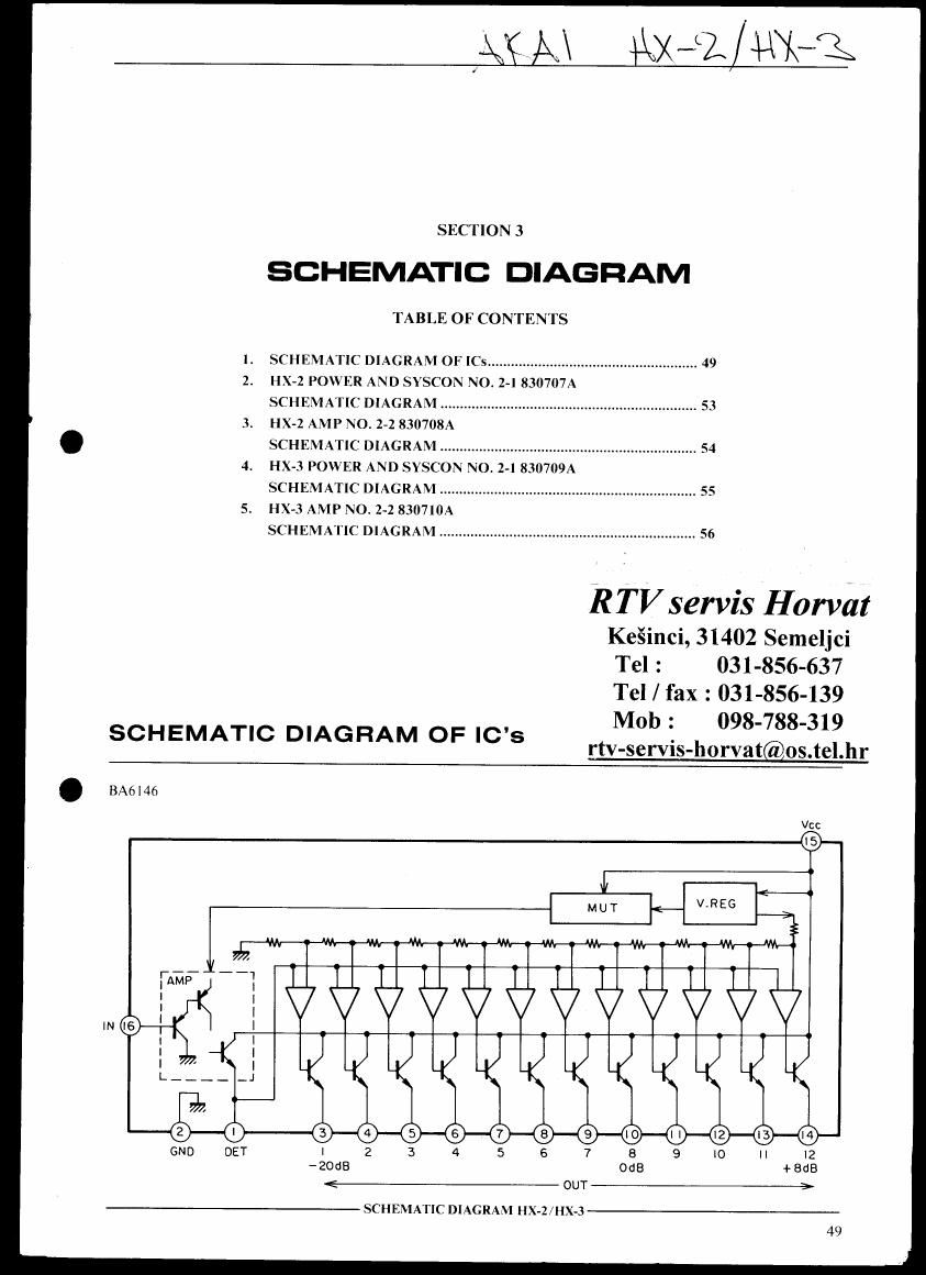 Akai HX 2 Schematic