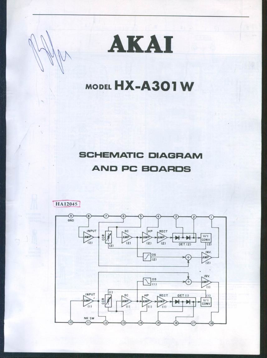 Akai HXA 301 W Service Manual