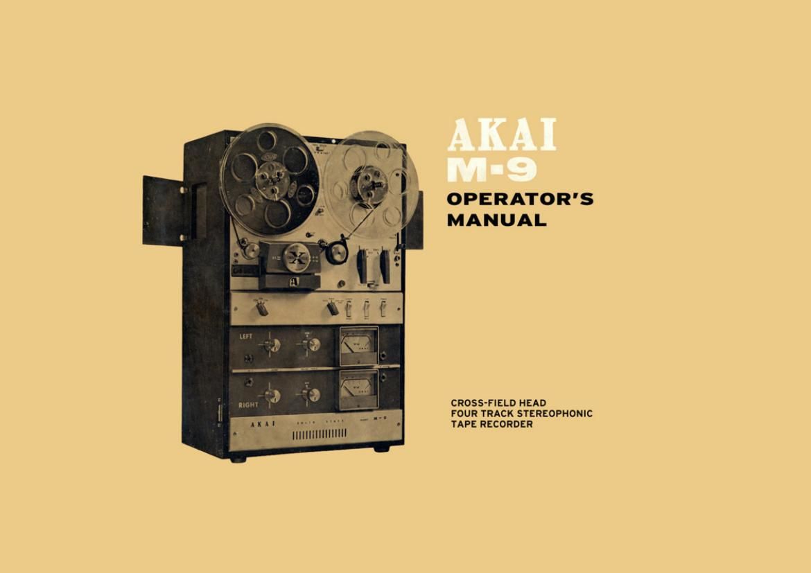 Akai M 9 Owners Manual