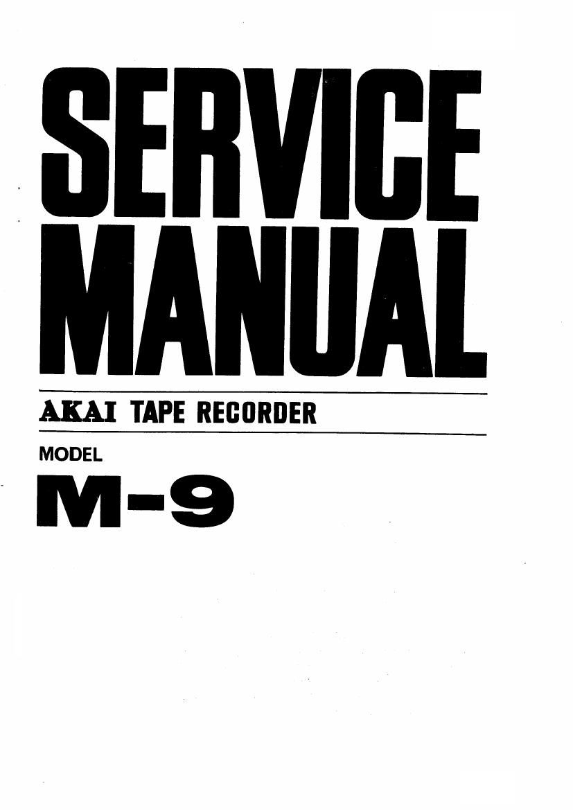 Akai M 9 Service Manual