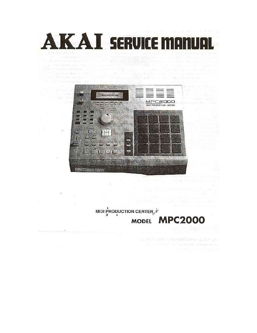 Akai MPC 2000 Service Manual