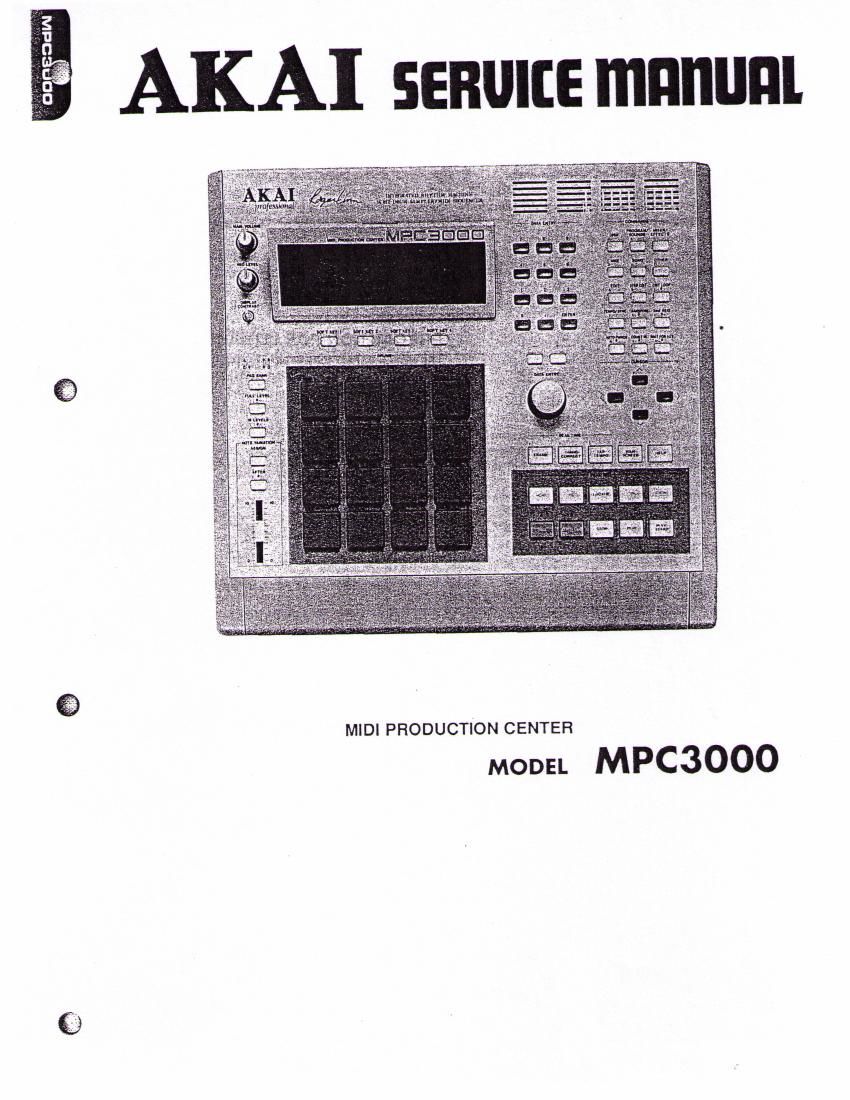 Akai MPC 3000 Service Manual