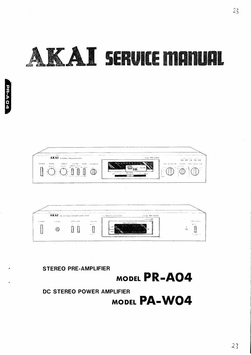 Akai PAW 04 Service Manual