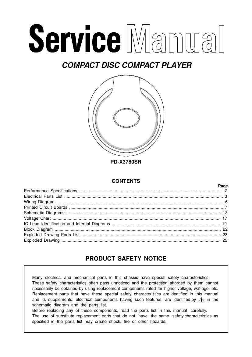 Akai PDX 3780 SR Service Manual