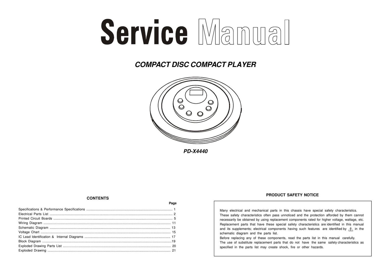 Akai PDX 4440 Service Manual