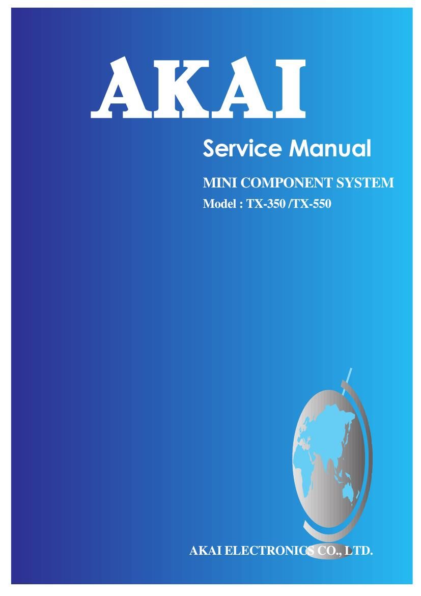 Akai TX 550 Service Manual