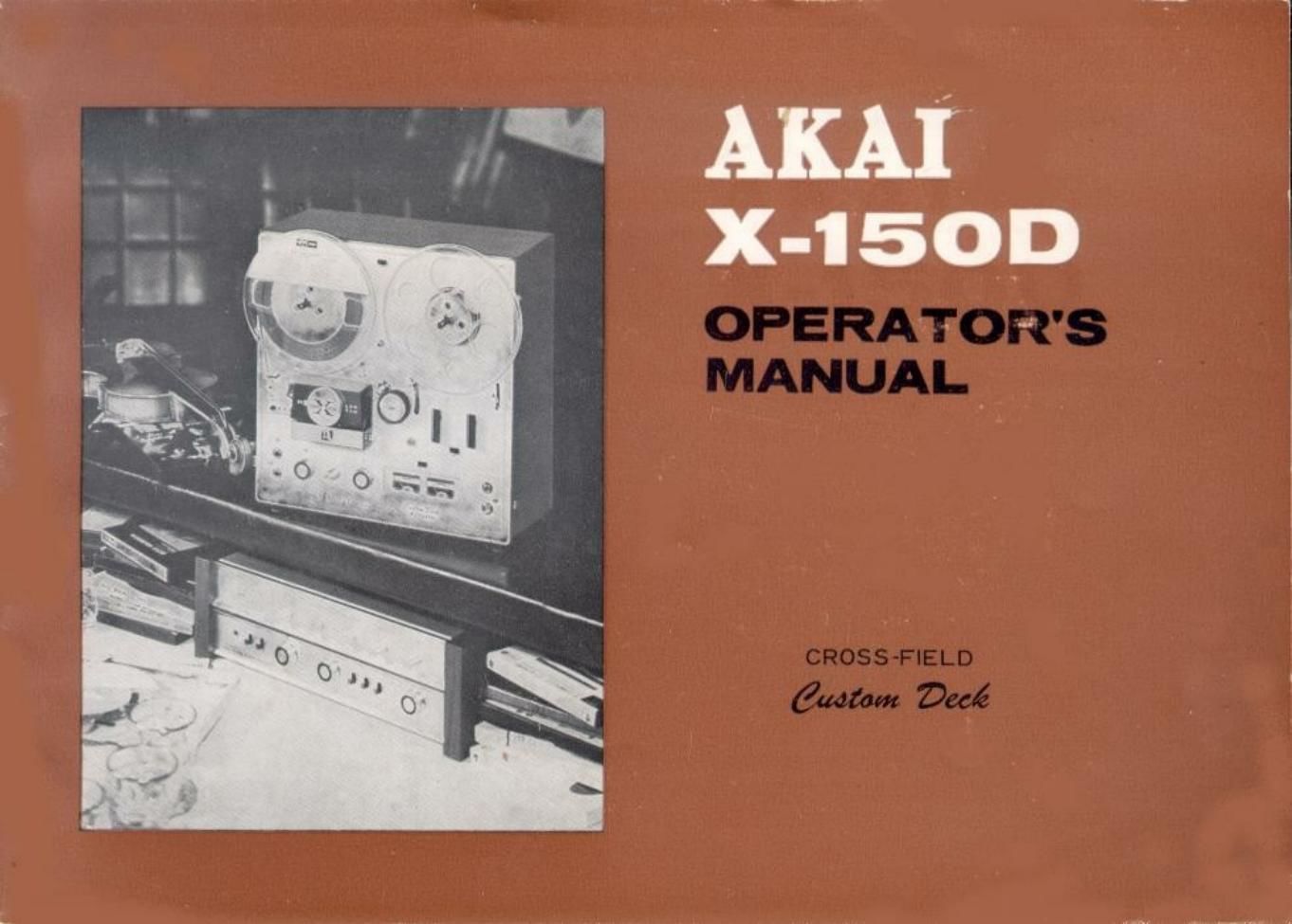 Akai X 150 D Owners Manual