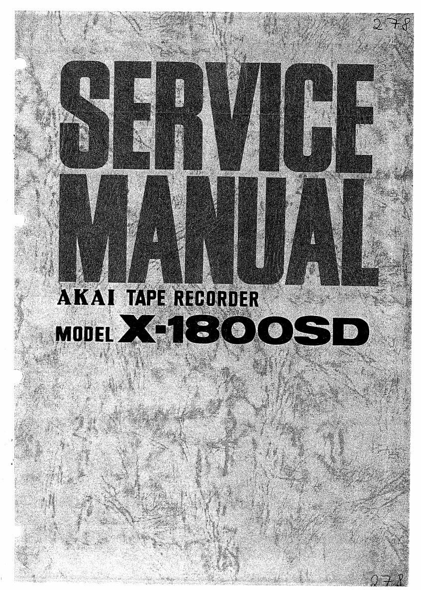 Akai X 1800 SD Service Manual