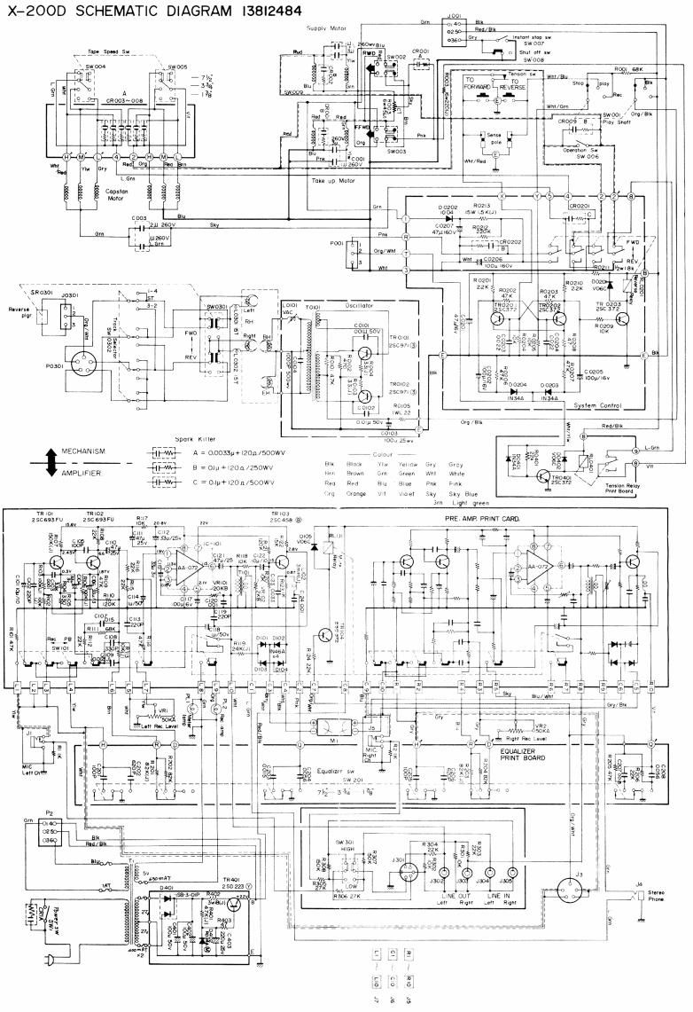 Akai X 200 D Schematic 2