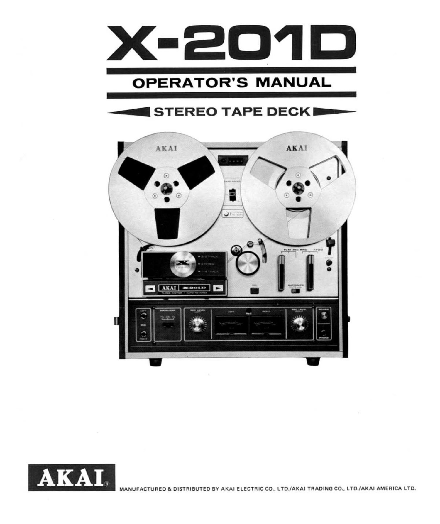 Akai X 201 D Owners Manual