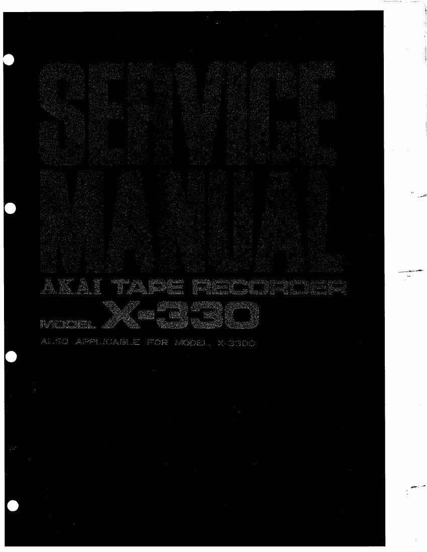 Akai X 330 Service Manual