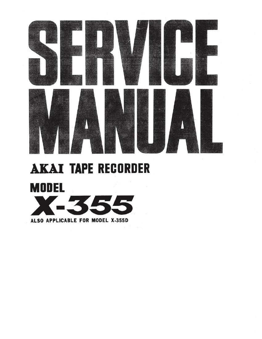 Akai X 355 D Service Manual