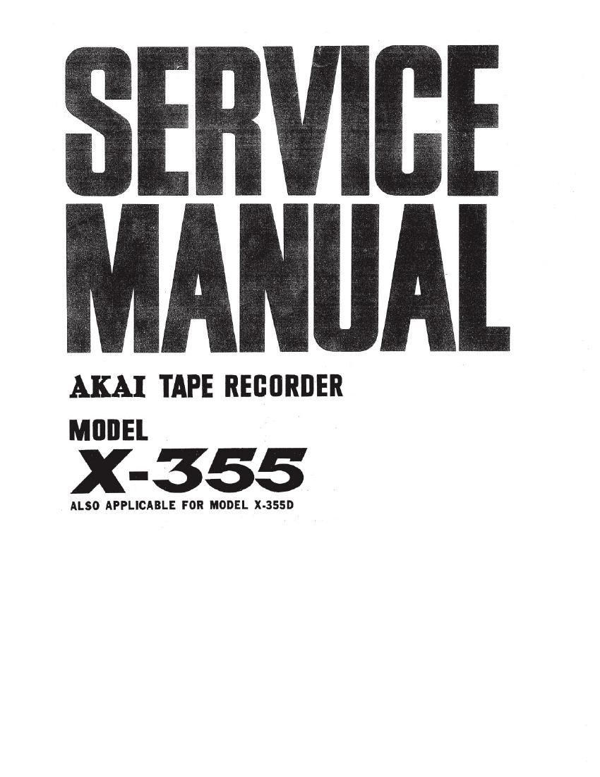 Akai X 355 Service Manual