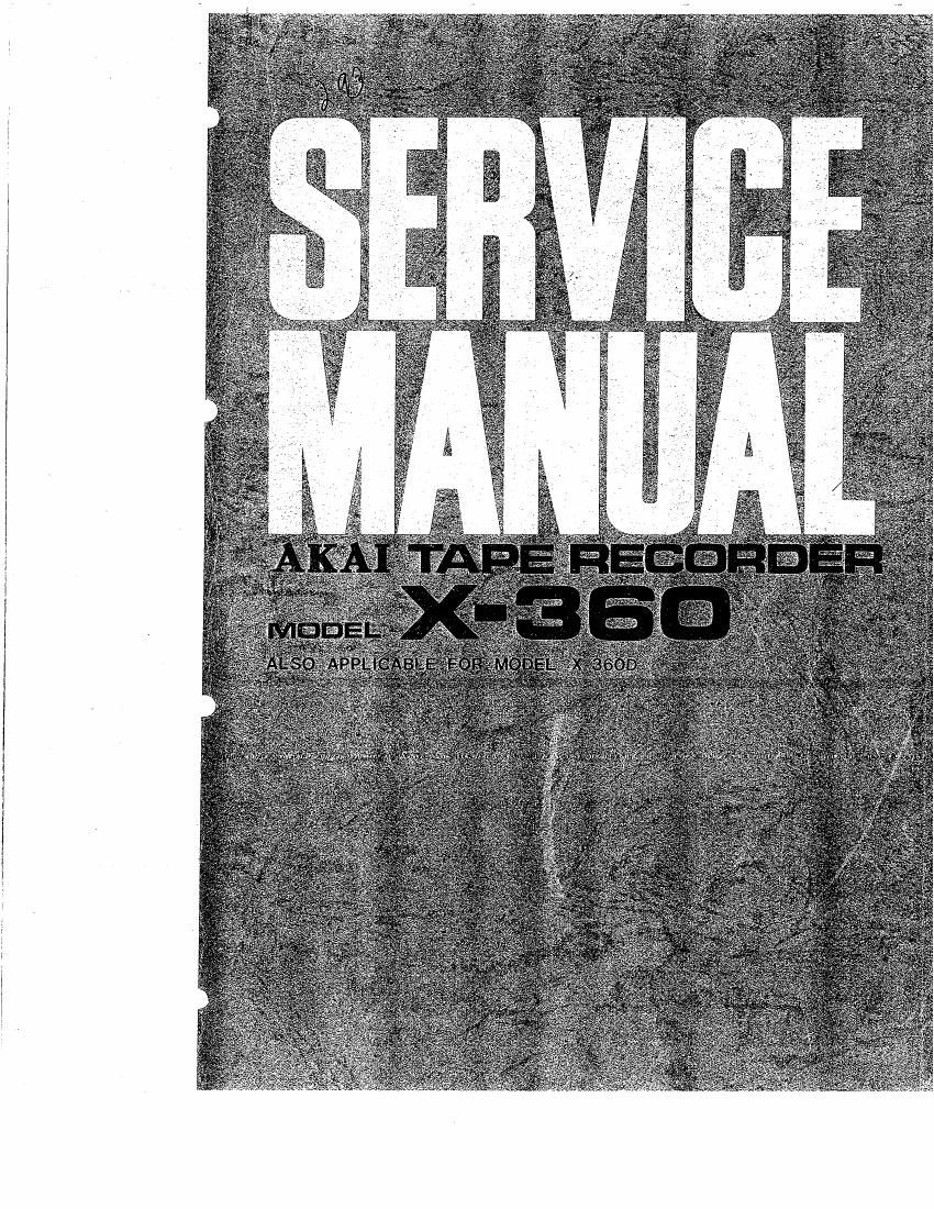 Akai X 360 Service Manual