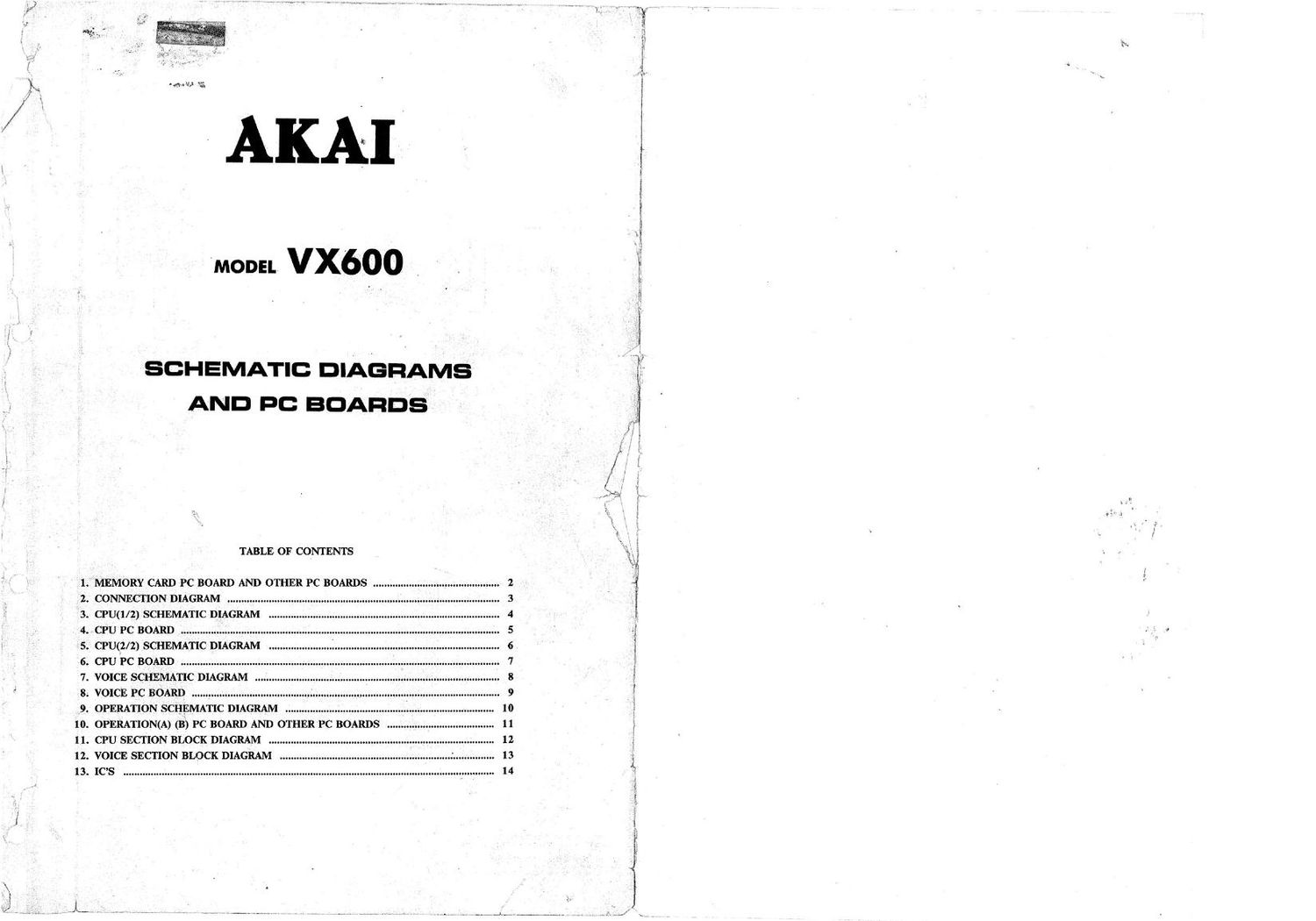 akai vx 600 schematics