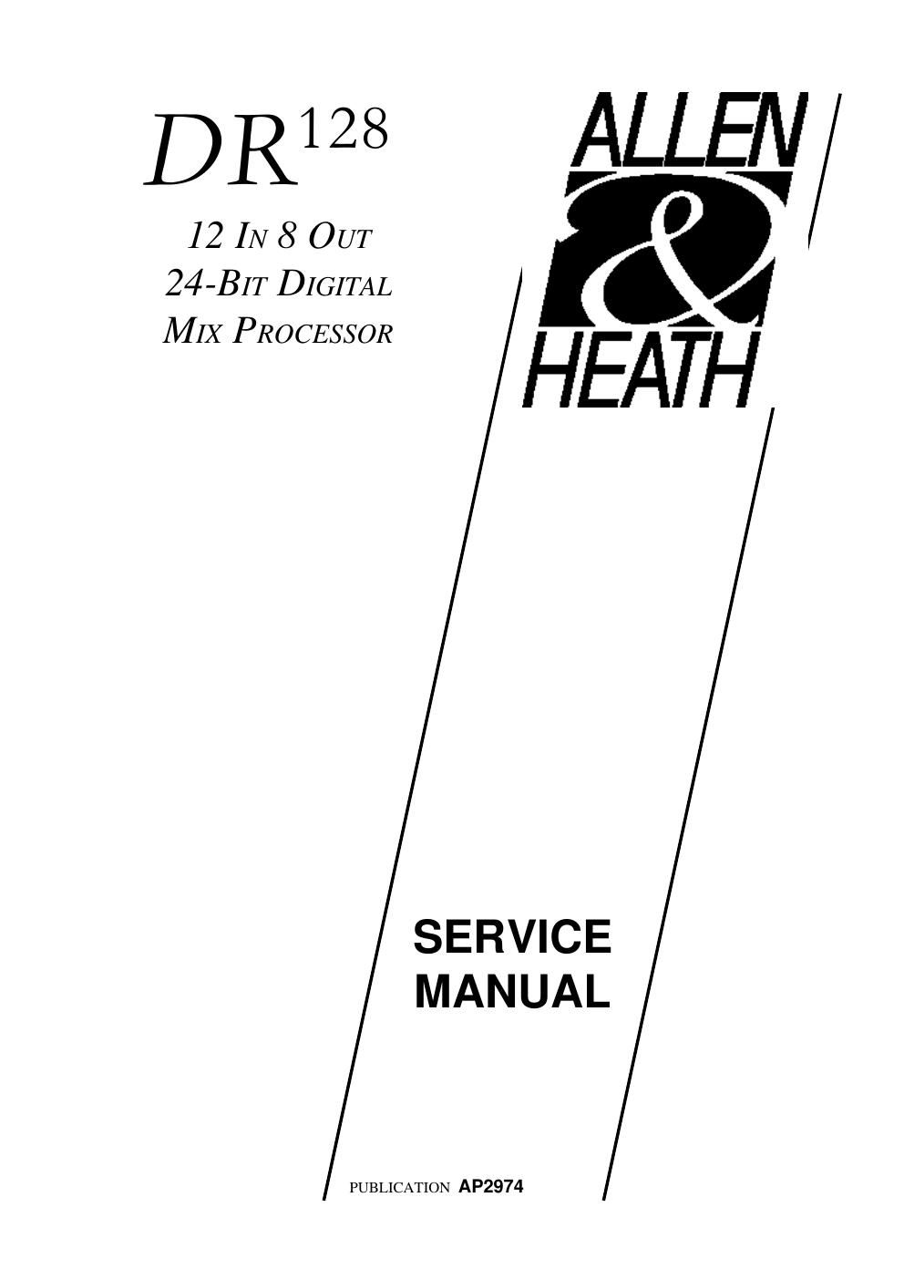 allen heath dr128 mix processor service manual