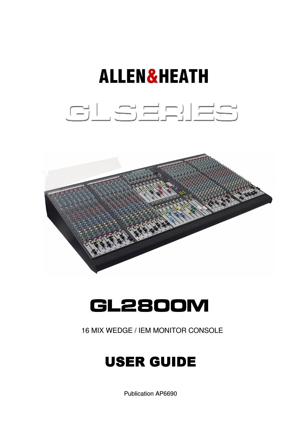 allen heath gl 2800 m owners manual