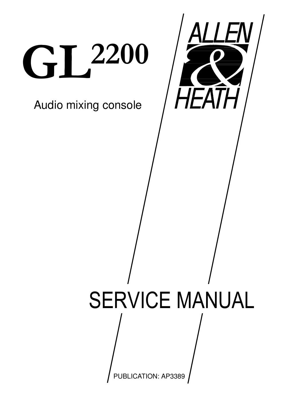 allen heath gl2200 mixer service manual