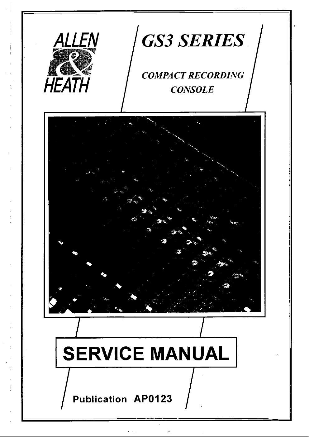 allen heath gs3 mixer service manual