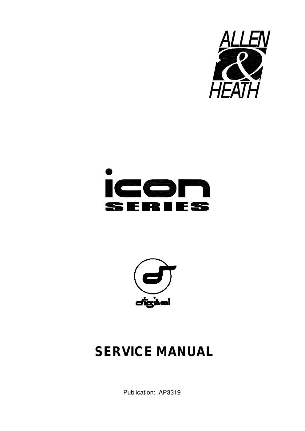 allen heath icon series service manual