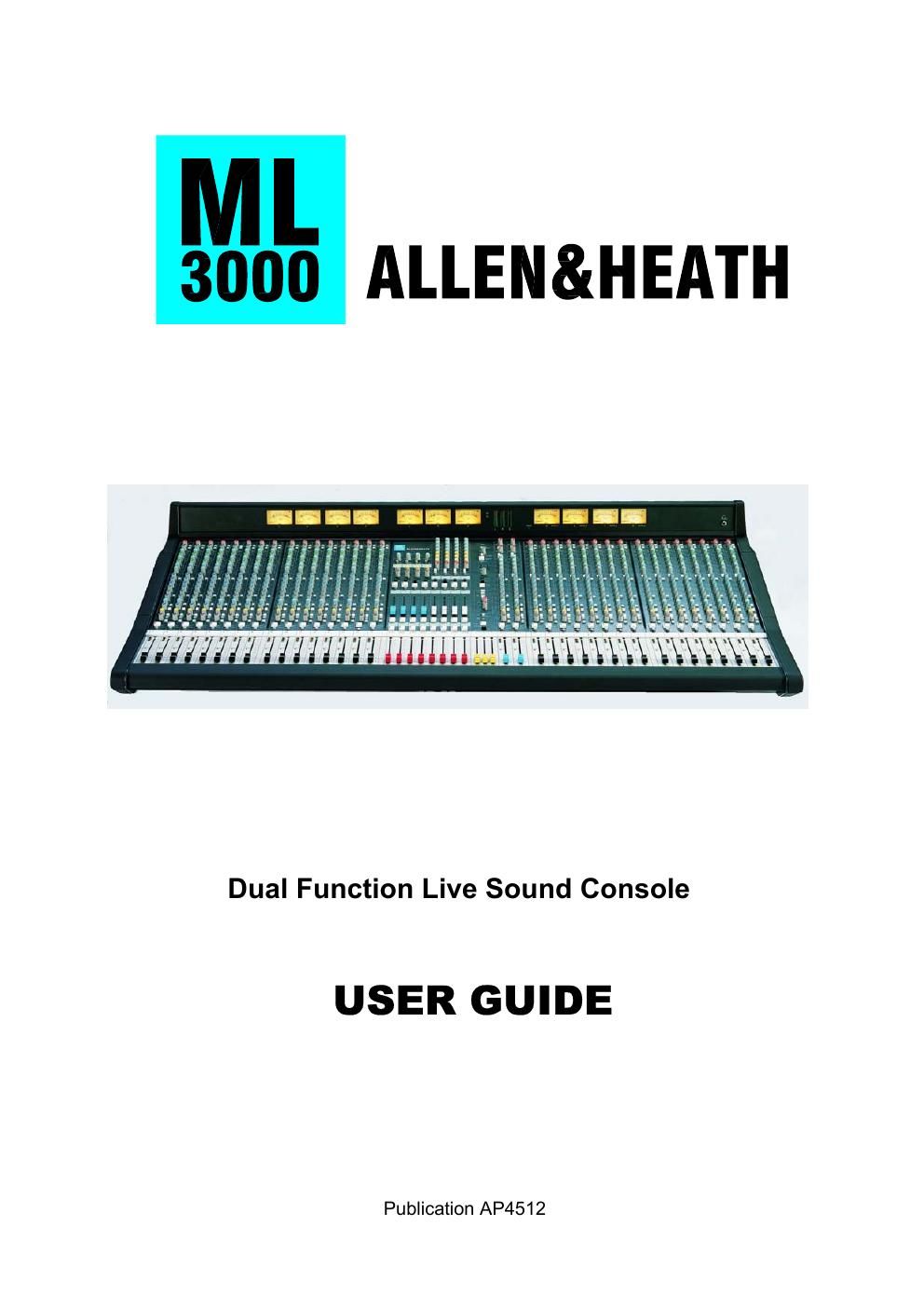 allen heath ml 3000 owners manual