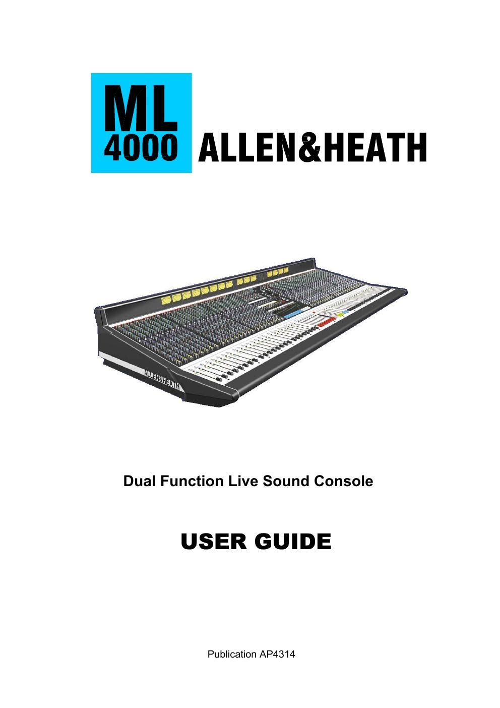 allen heath ml 4000 owners manual