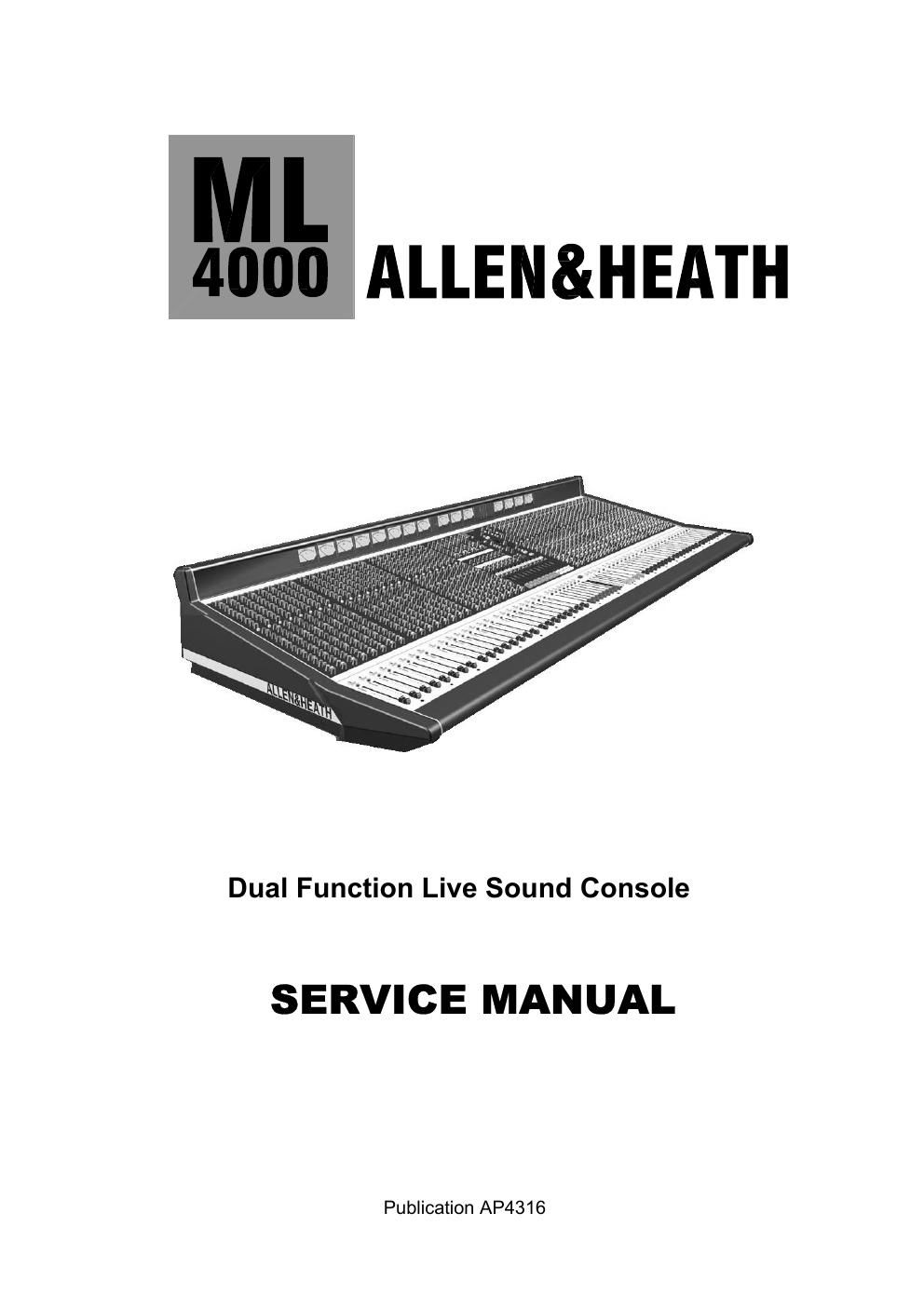 allen heath ml4000 service manual