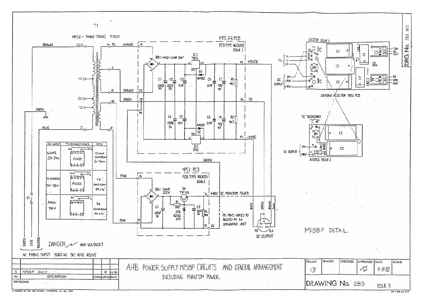 allen heath mps8p rev 5 power supply schematic