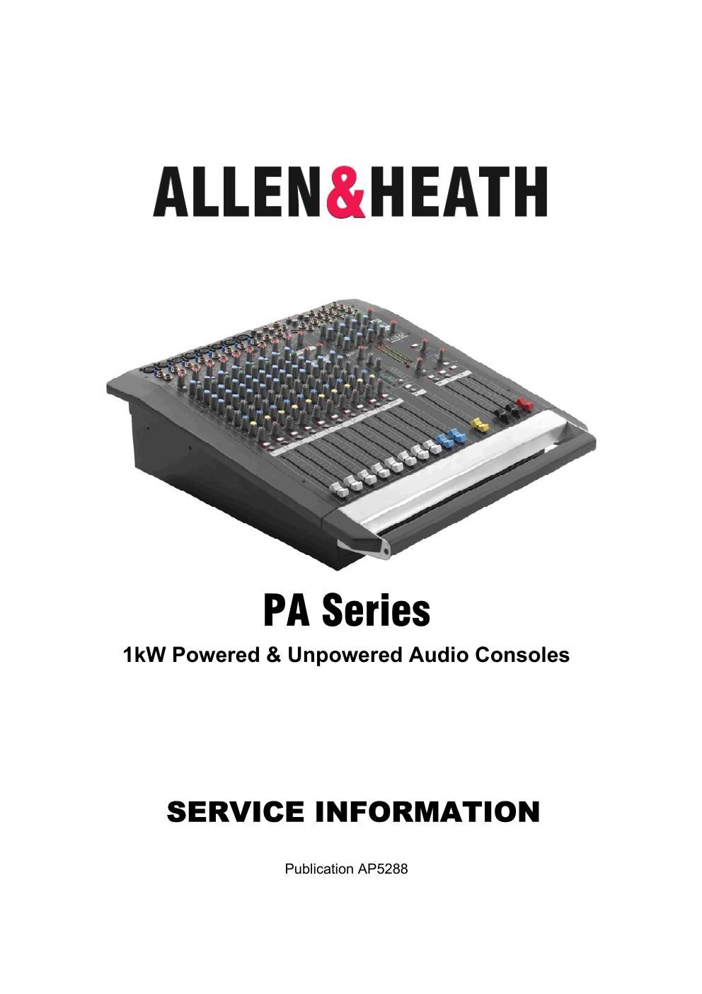 allen heath pa series service manual