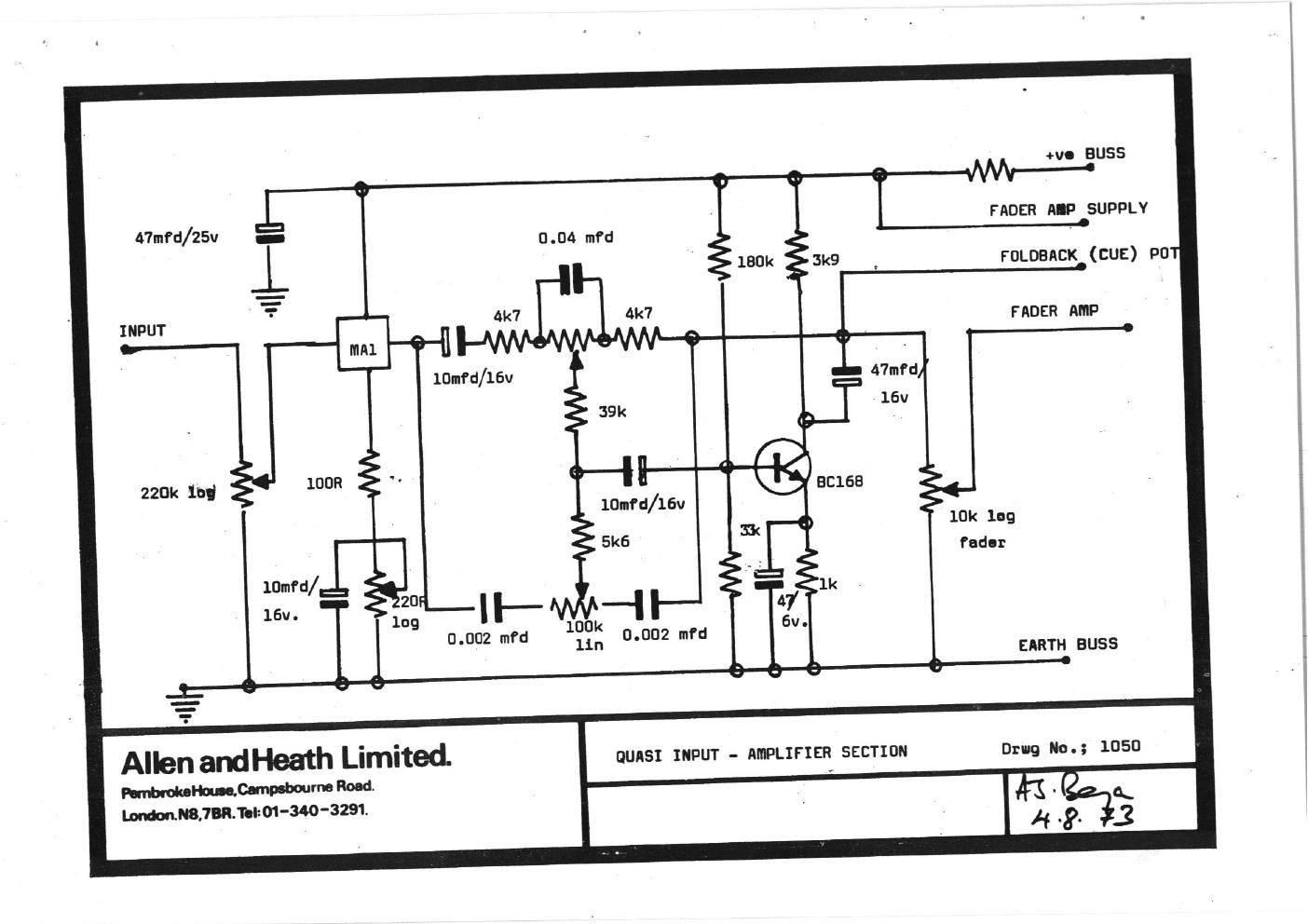 allen heath quasi mixer schematics