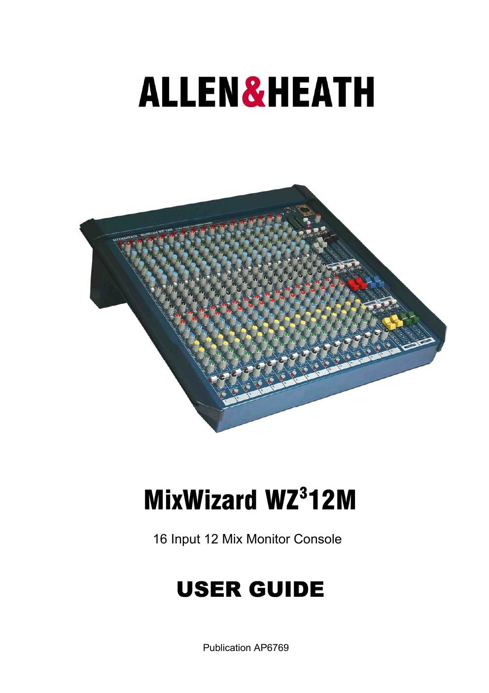 allen heath wz 312 m owners manual