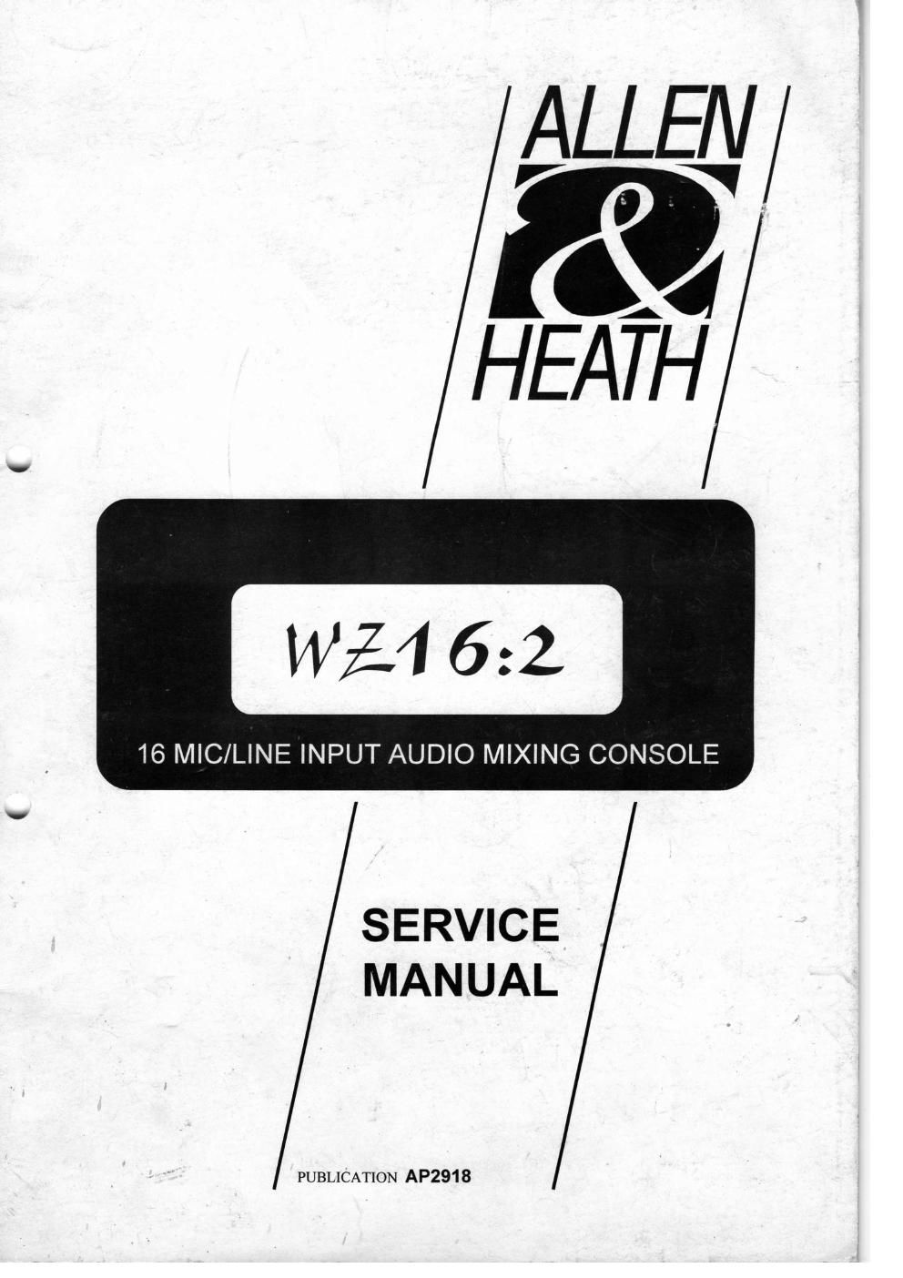 allen heath wz16 2 service manual
