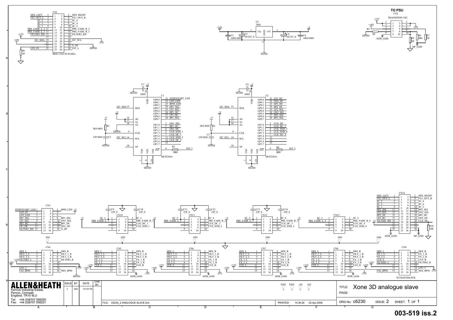 allen heath xone 3d dj mixer service manual