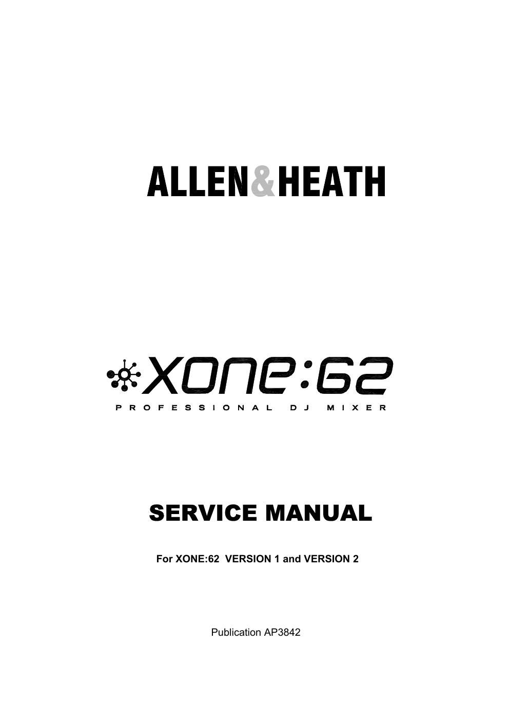 allen heath xone 62 service manual