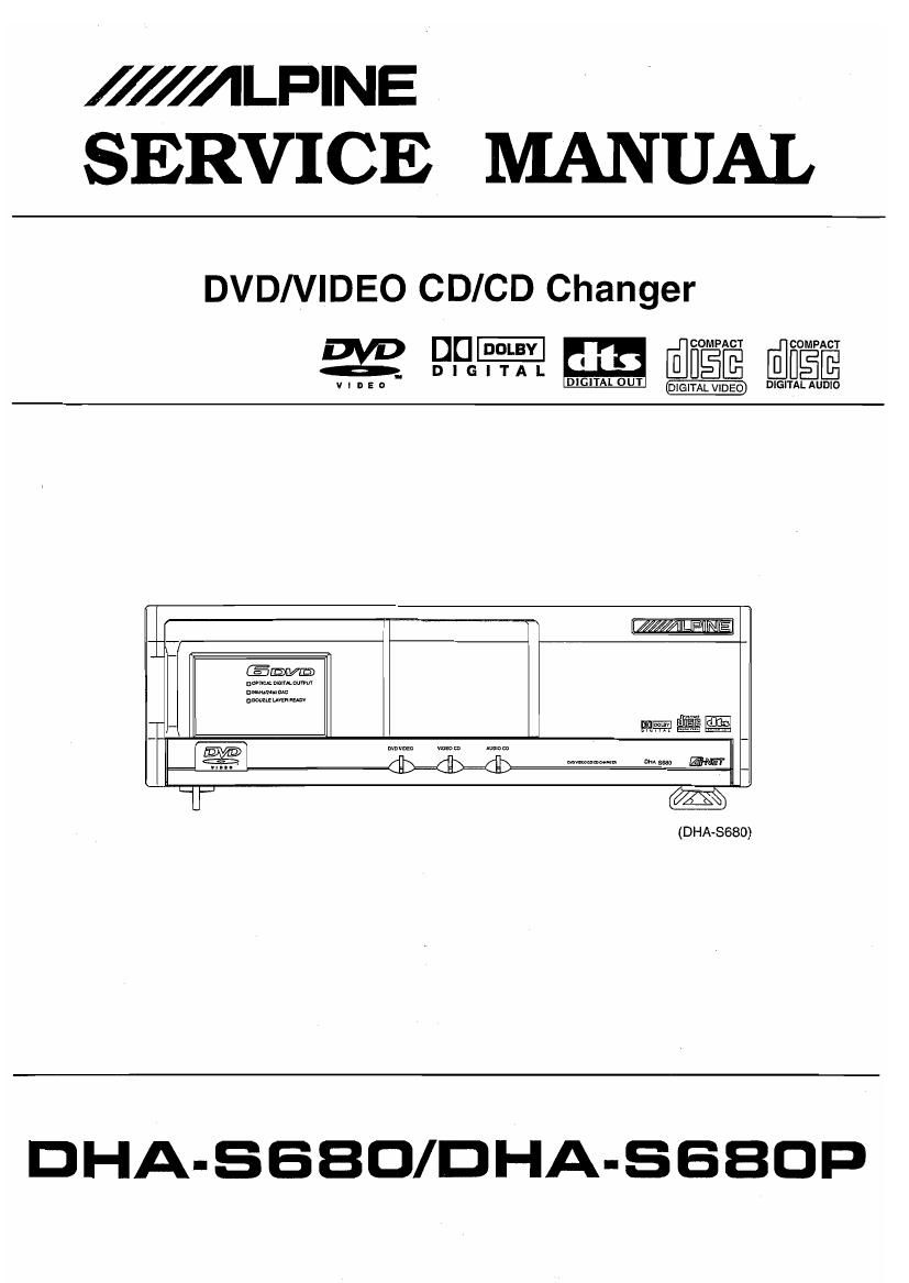 Alpine DHA S680 Service Manual