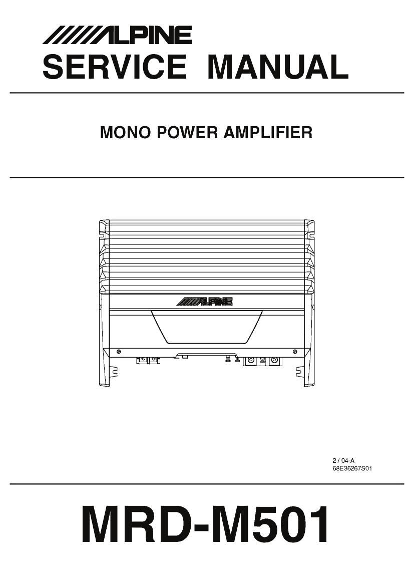 Alpine MRD M501 Service Manual