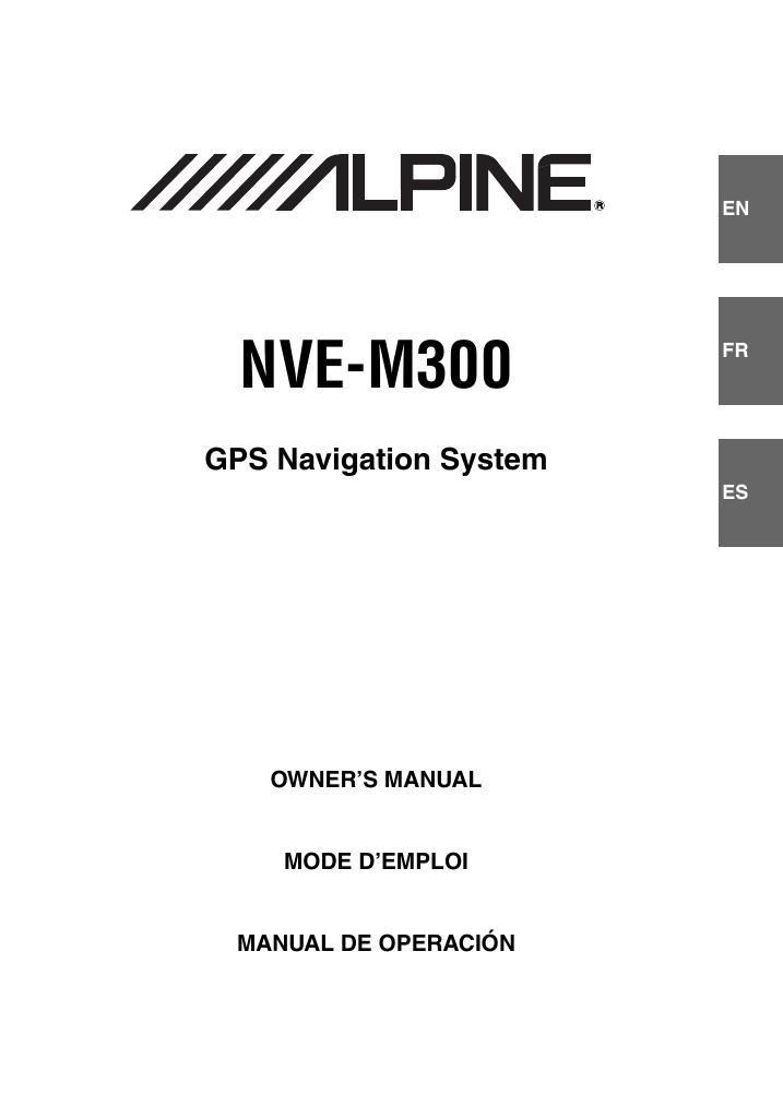 Alpine NVE M300 Owners Manual