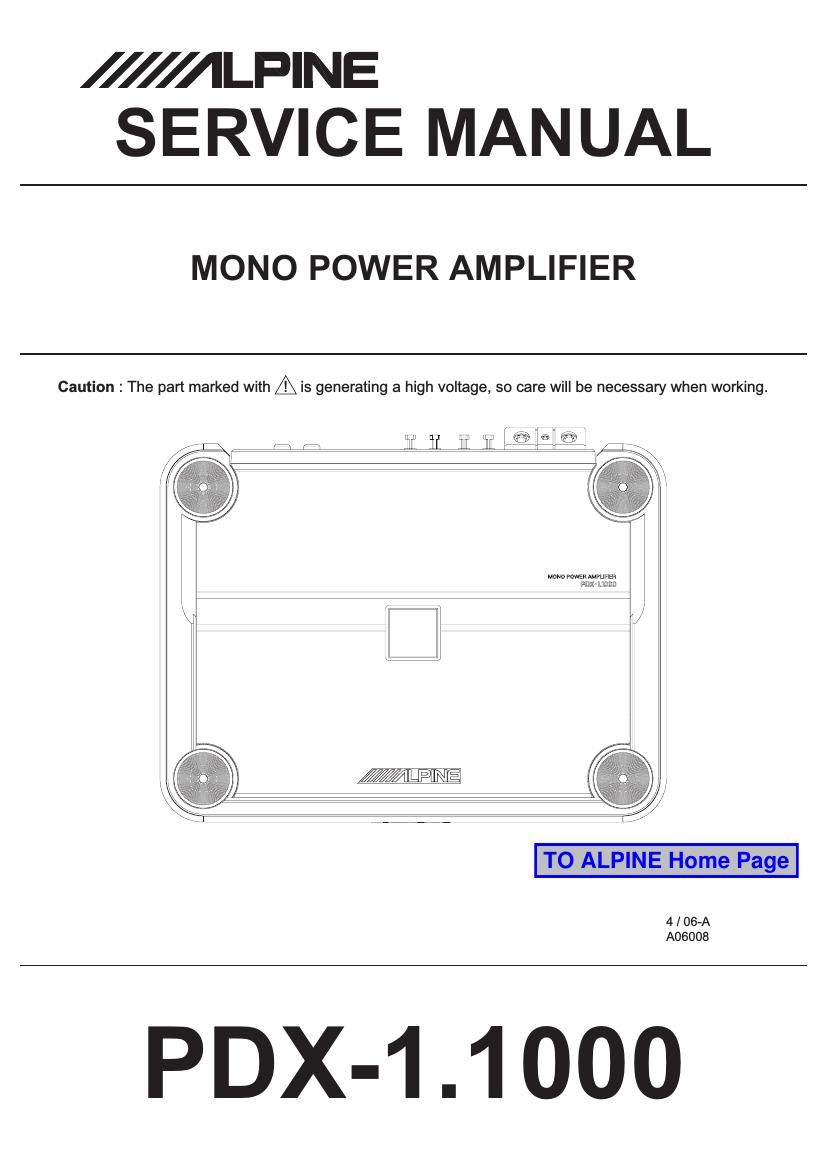 alpine pdx 11000 service manual