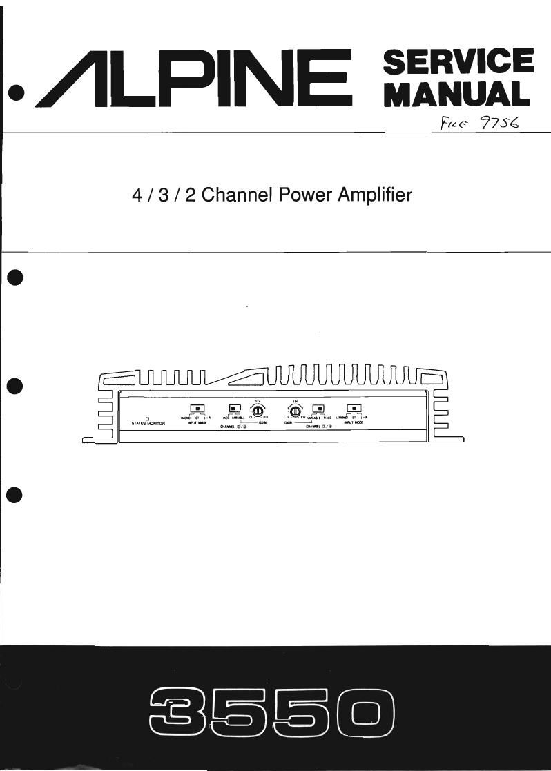 alpine 3550 service manual