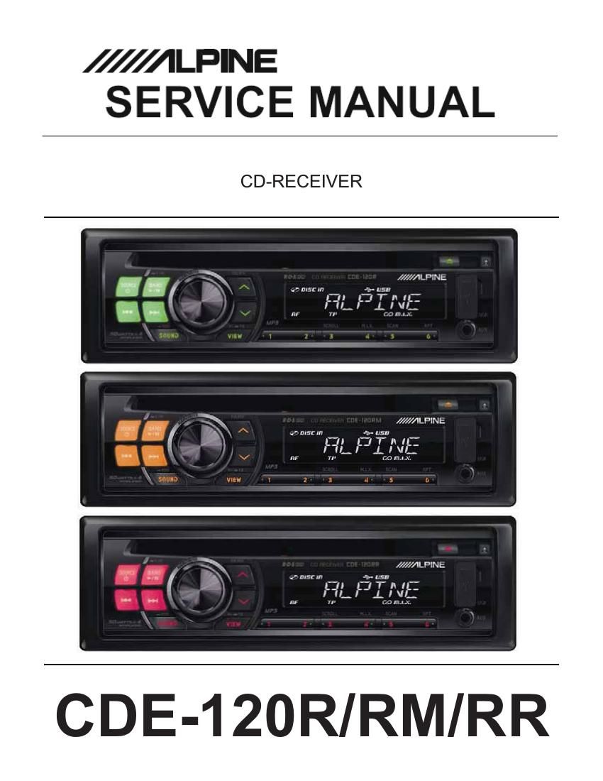Alpine CDE 120 R Service Manual